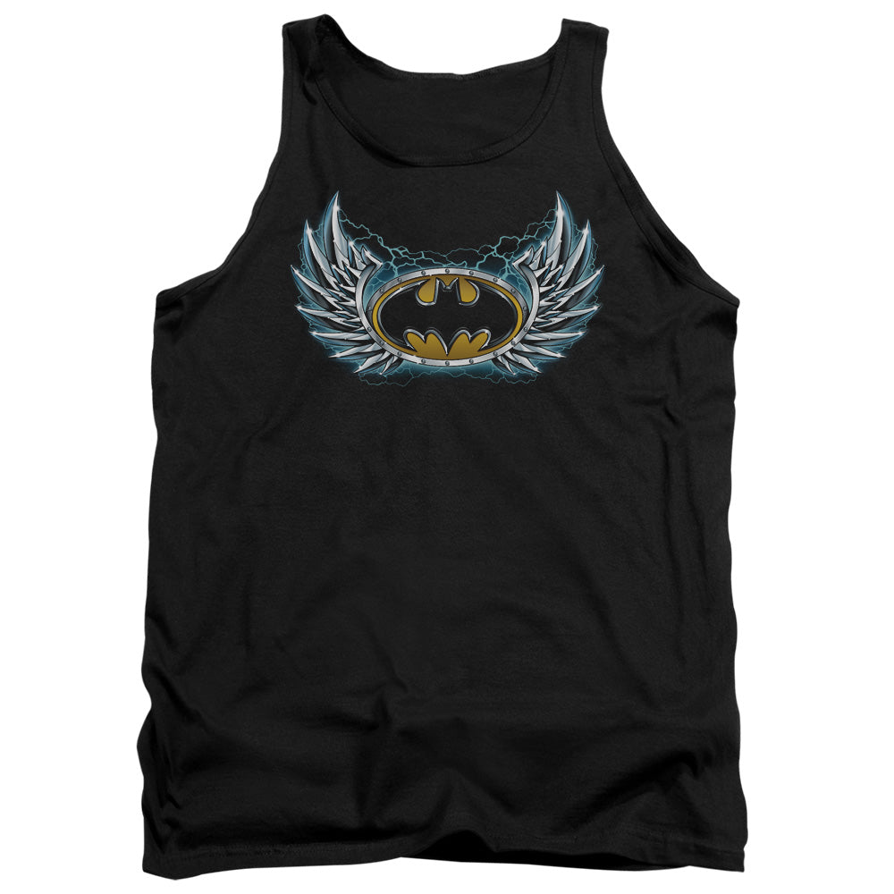 Batman - Steel Wings Logo - Adult Tank - Black