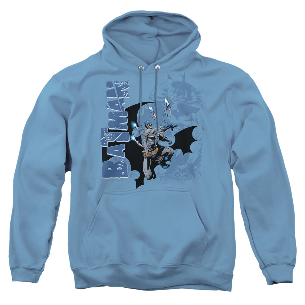 Batman - Throwing Blades - Adult Pull-over Hoodie - Carolina Blue
