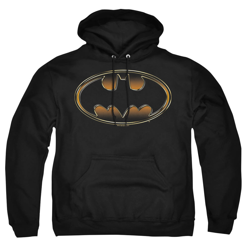 Batman - Black & Gold Embossed - Adult Pull-over Hoodie - Black