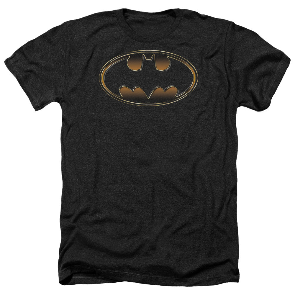 Batman - Black & Gold Embossed - Adult Heather-black