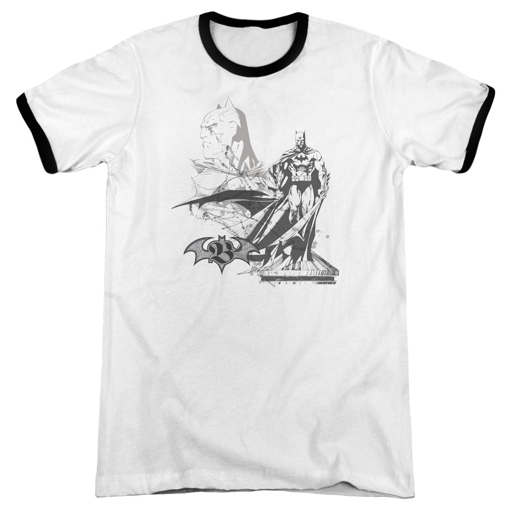 Batman - Overseer - Adult Ringer - White/black