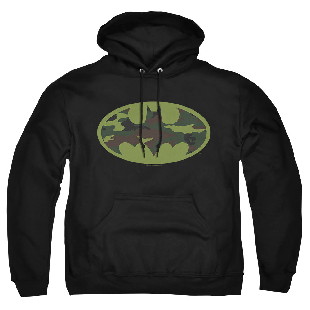 Batman - Camo Logo - Adult Pull-over Hoodie - Black