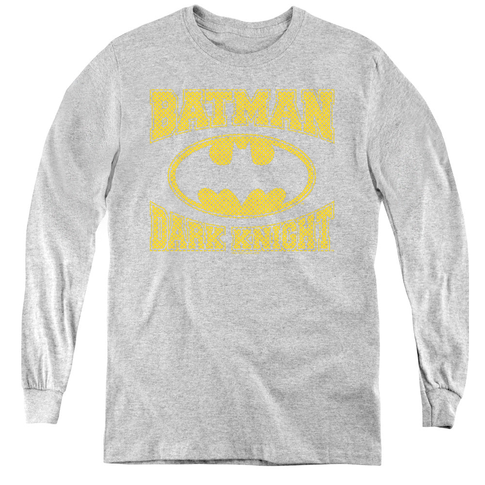 Batman - Dark Knight Jersey - Youth Long Sleeve Tee - Athletic Heather