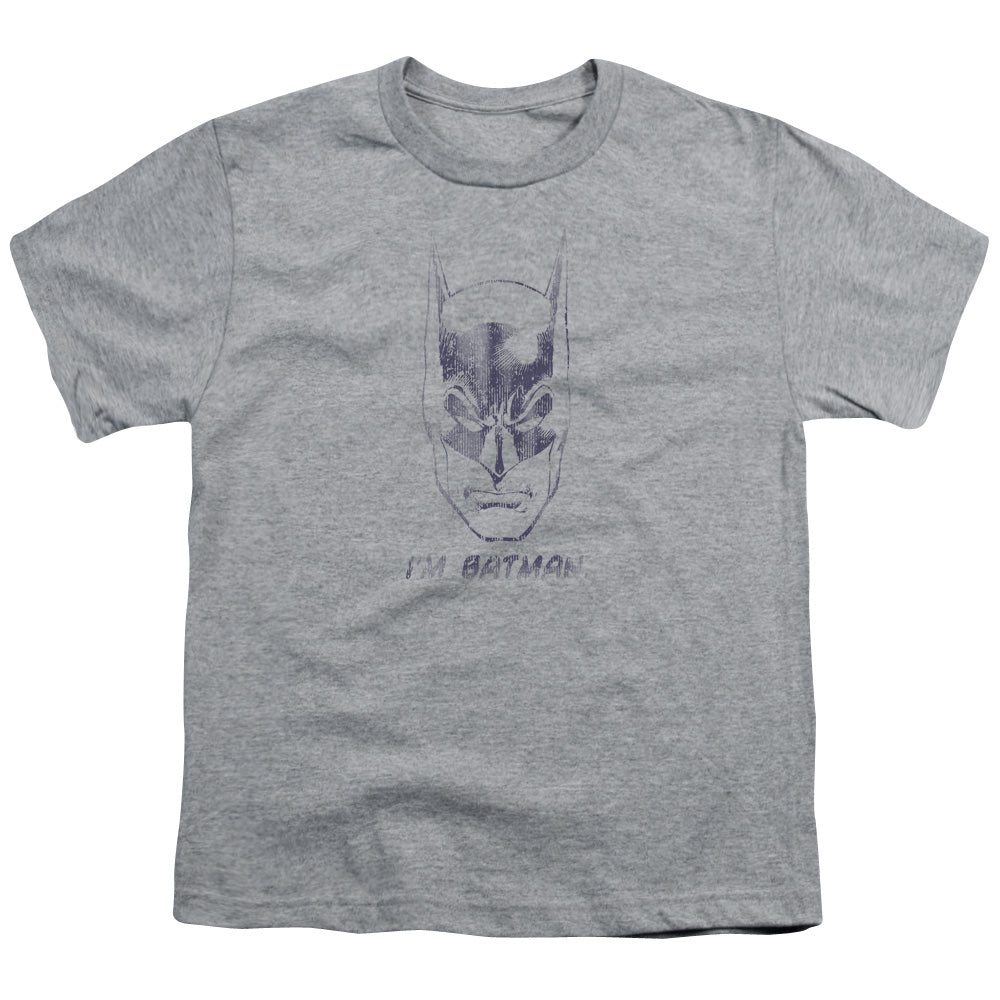 Batman - Im Batman - Short Sleeve Youth 18/1 - Athletic Heather T-shirt