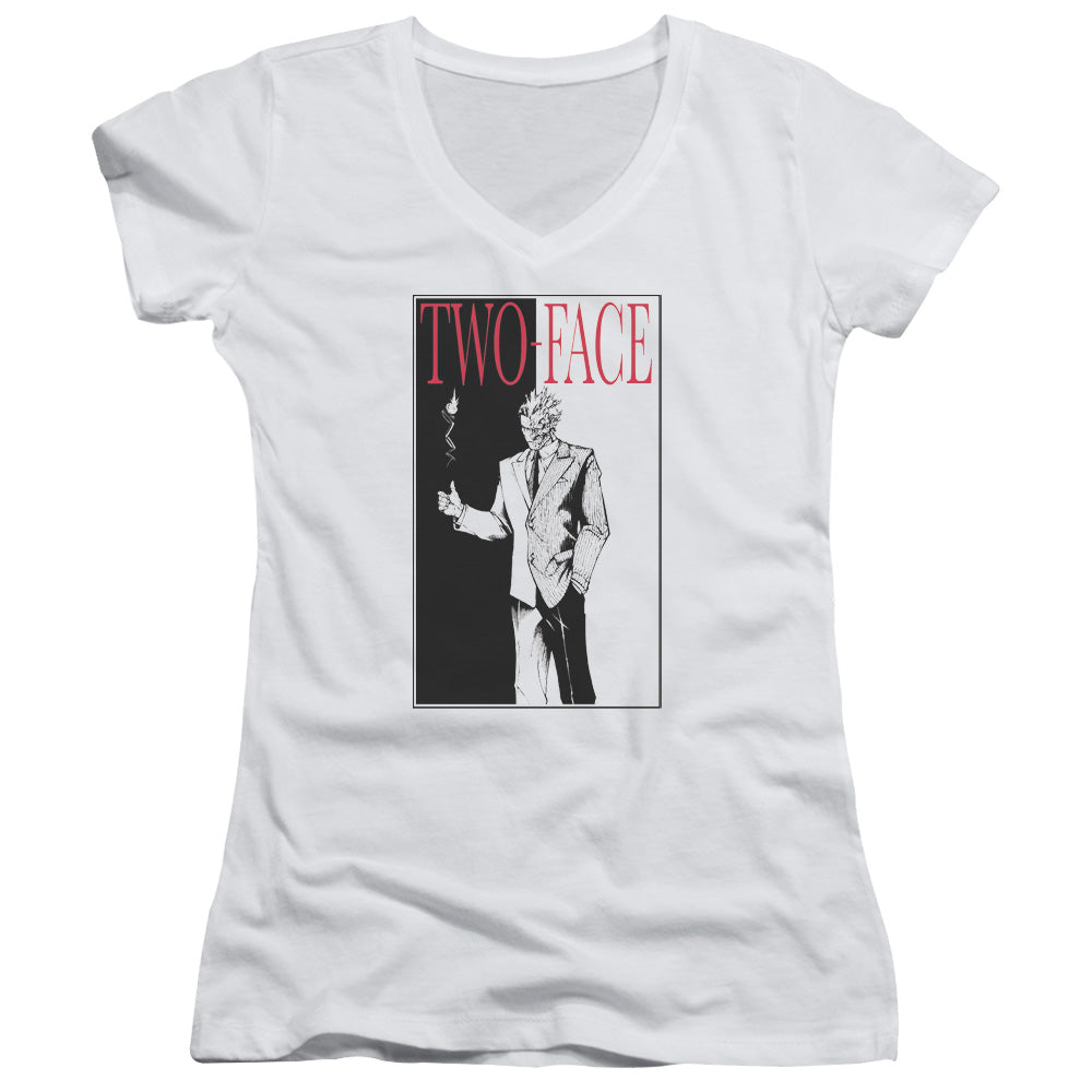 Batman - Two Face - Junior V-neck - White