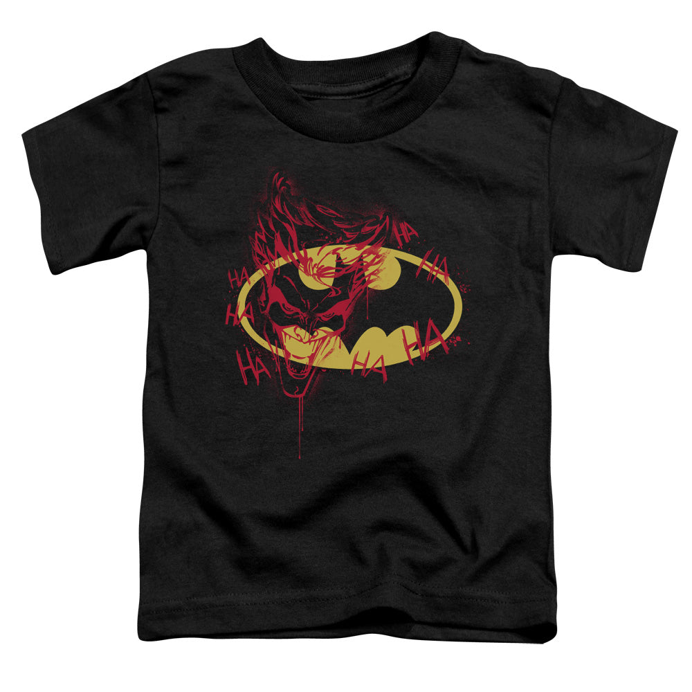 Batman - Joker Graffiti - Short Sleeve Toddler Tee - Black T-shirt
