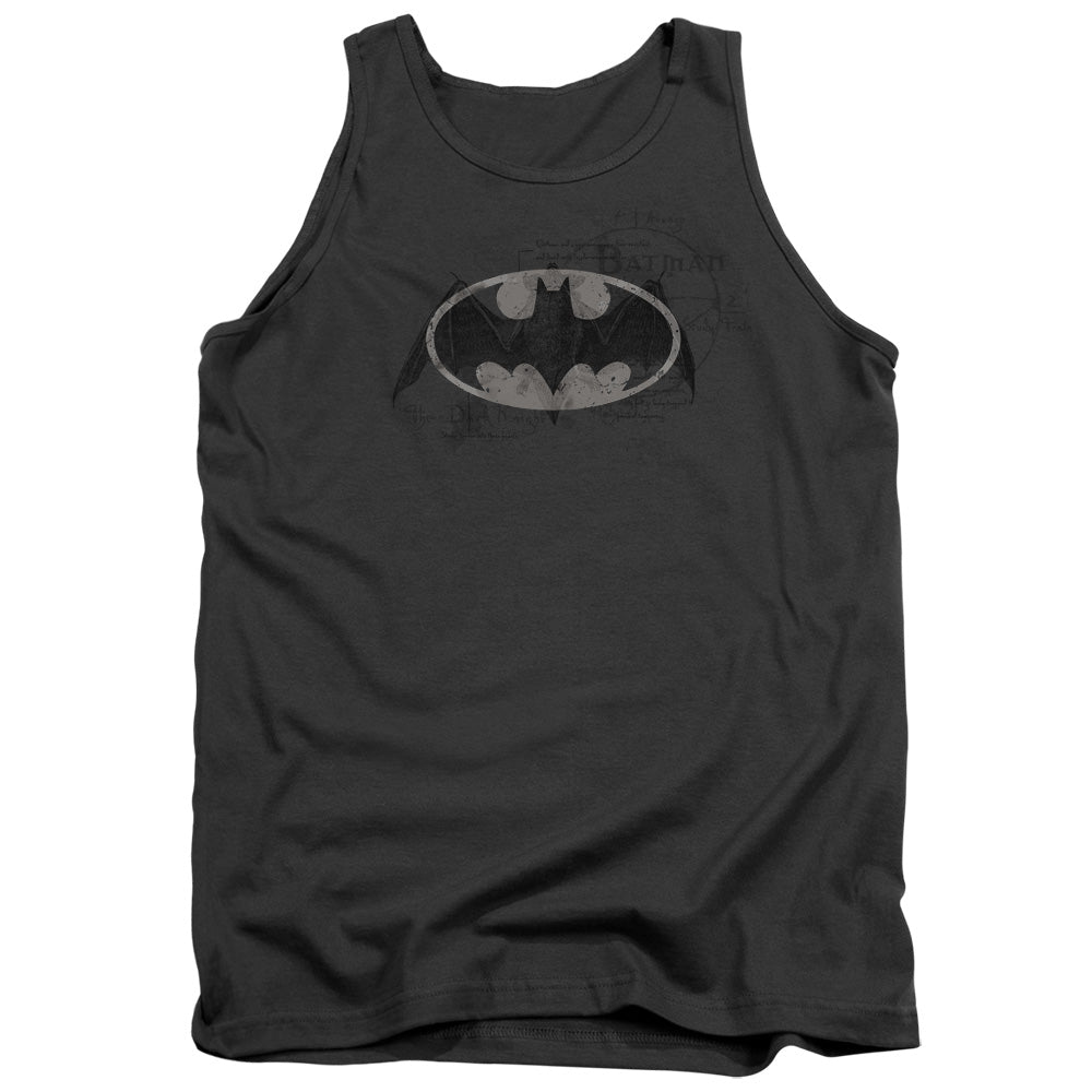 Batman - Arcane Bat Logo - Adult Tank - Charcoal