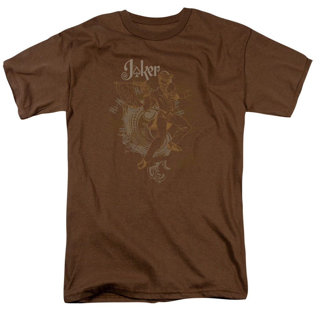 Batman - Joker Explosion - Short Sleeve Adult 18/1 - Coffee T-shirt