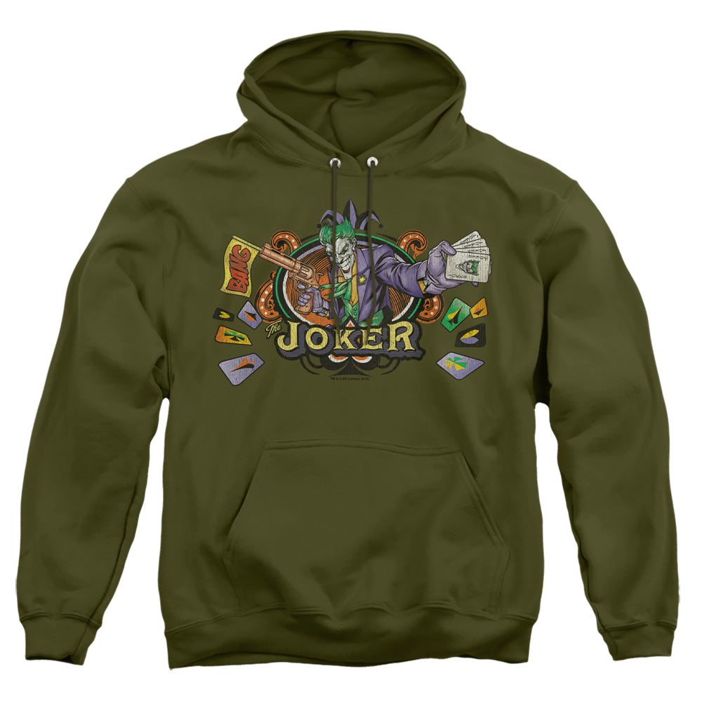 Batman - King Of Crazy - Adult Pull-over Hoodie - Military Green