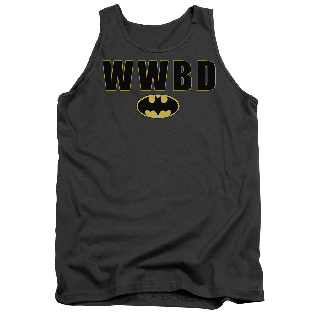 Batman - Wwbd Logo - Adult Tank - Charcoal