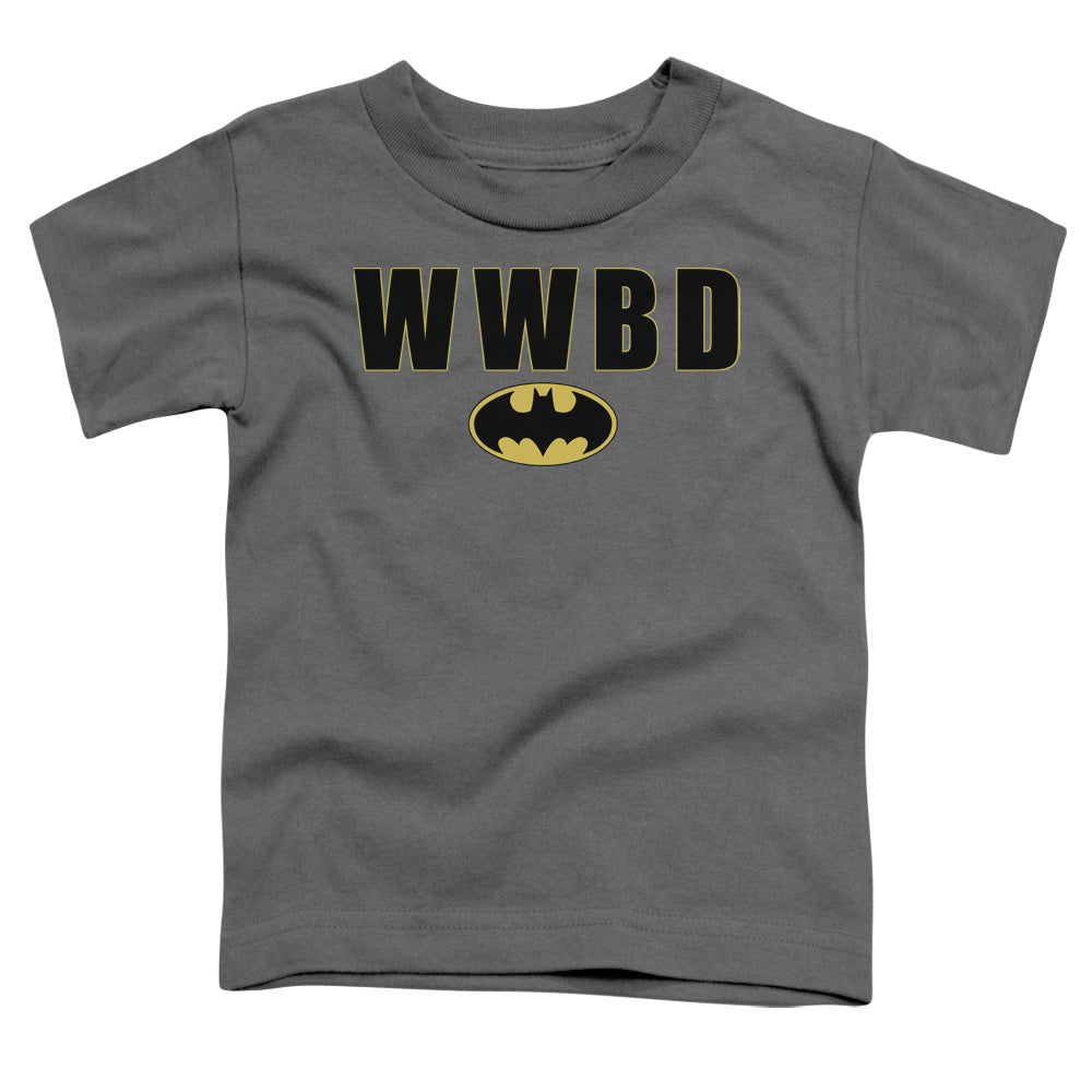 Batman - Wwbd Logo - Short Sleeve Toddler Tee - Charcoal T-shirt
