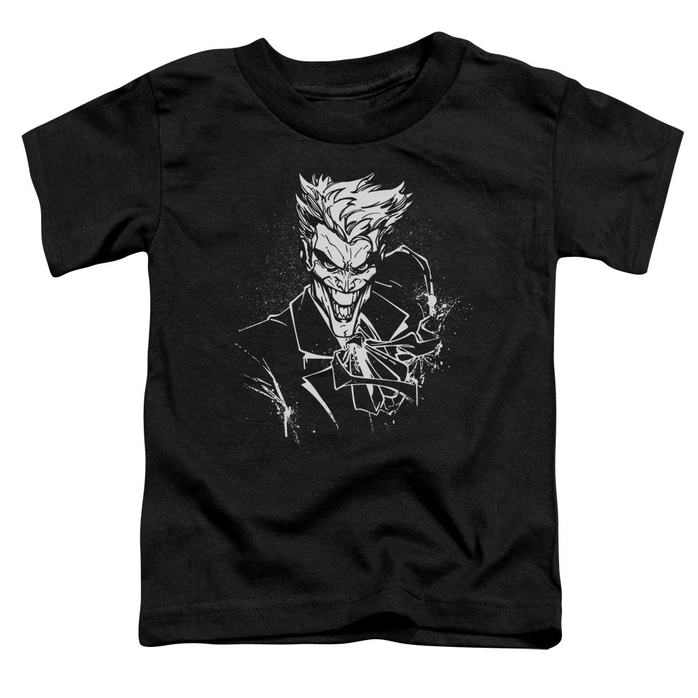 Batman - Jokers Splatter Smile - Short Sleeve Toddler Tee - Black T-shirt