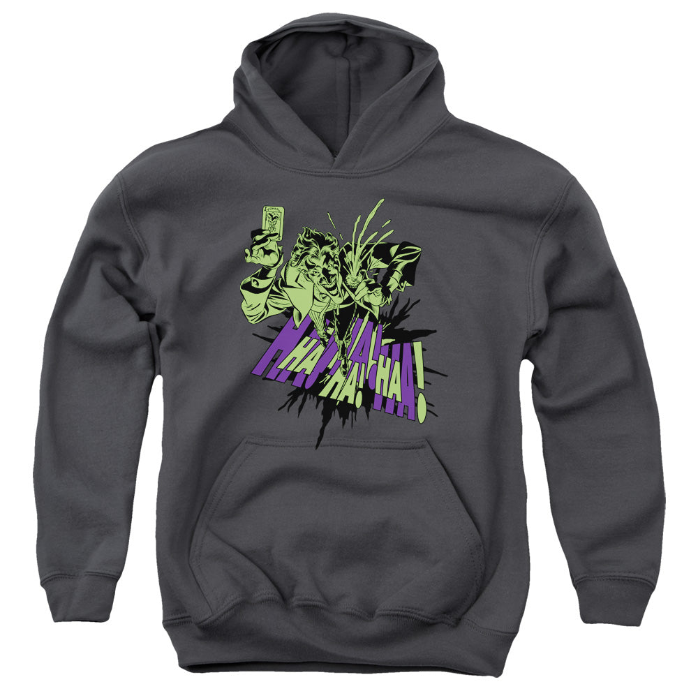 Batman - Smell My Flower - Youth Pull-over Hoodie - Charcoal