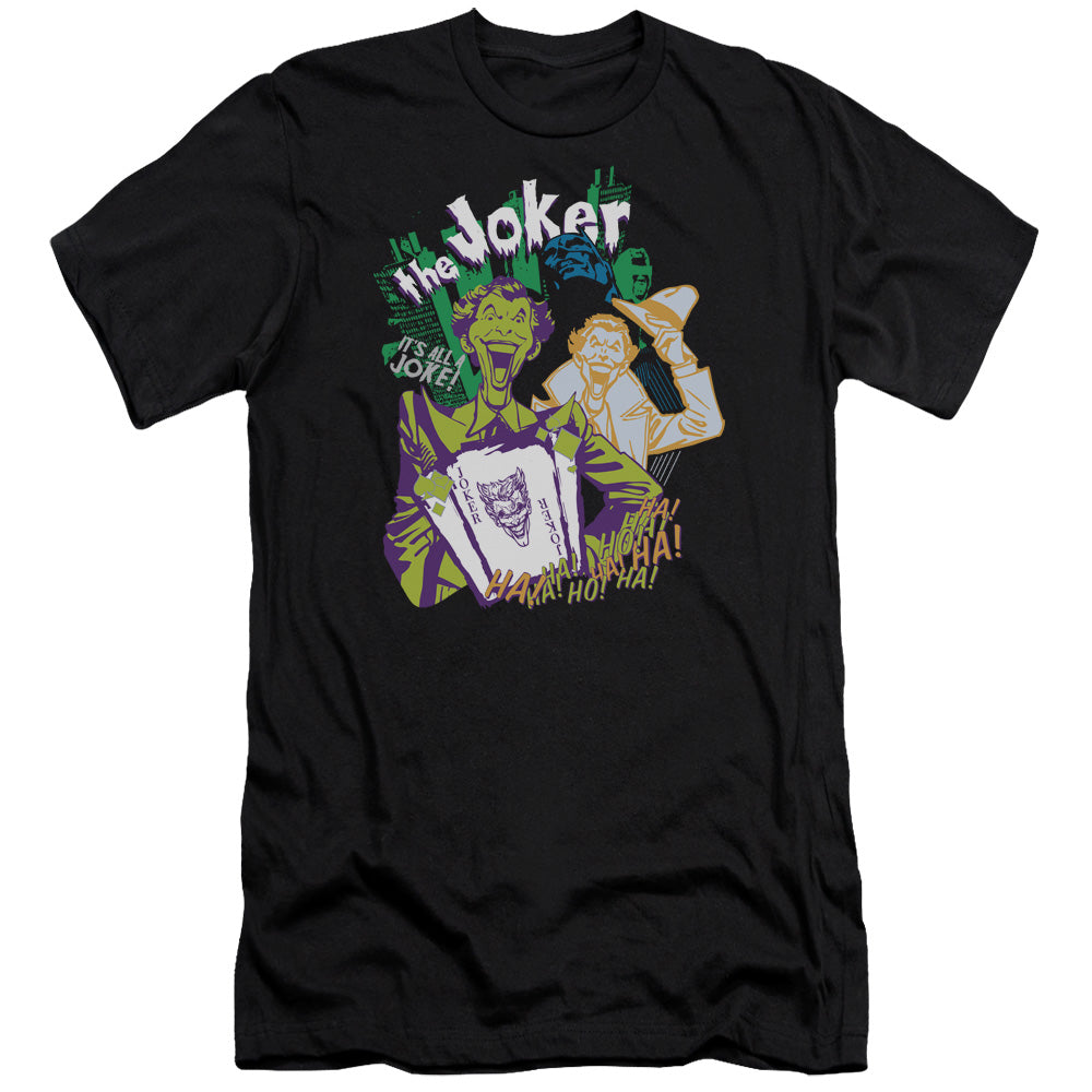 Batman - Its All A Joke-premuim Canvas Adult Slim Fit 30/1 - Black