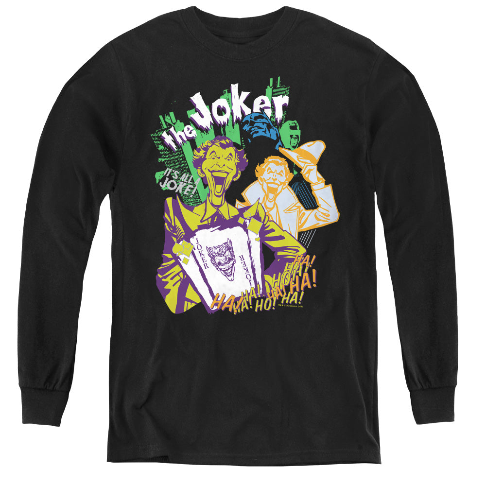 Batman - Its All A Joke - Youth Long Sleeve Tee - Black