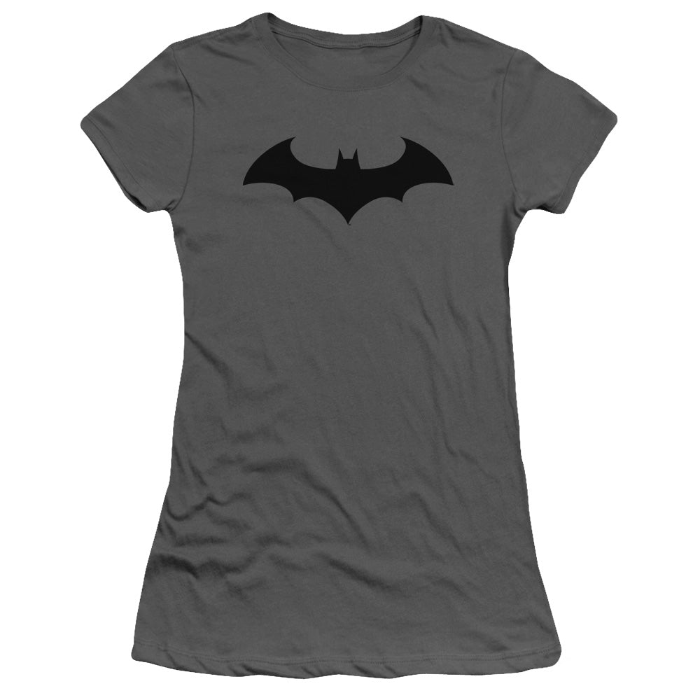 Batman - Hush Logo - Short Sleeve Junior Sheer - Charcoal T-shirt