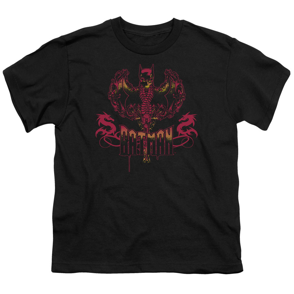 Batman - Heart Of Fire - Short Sleeve Youth 18/1 - Black T-shirt