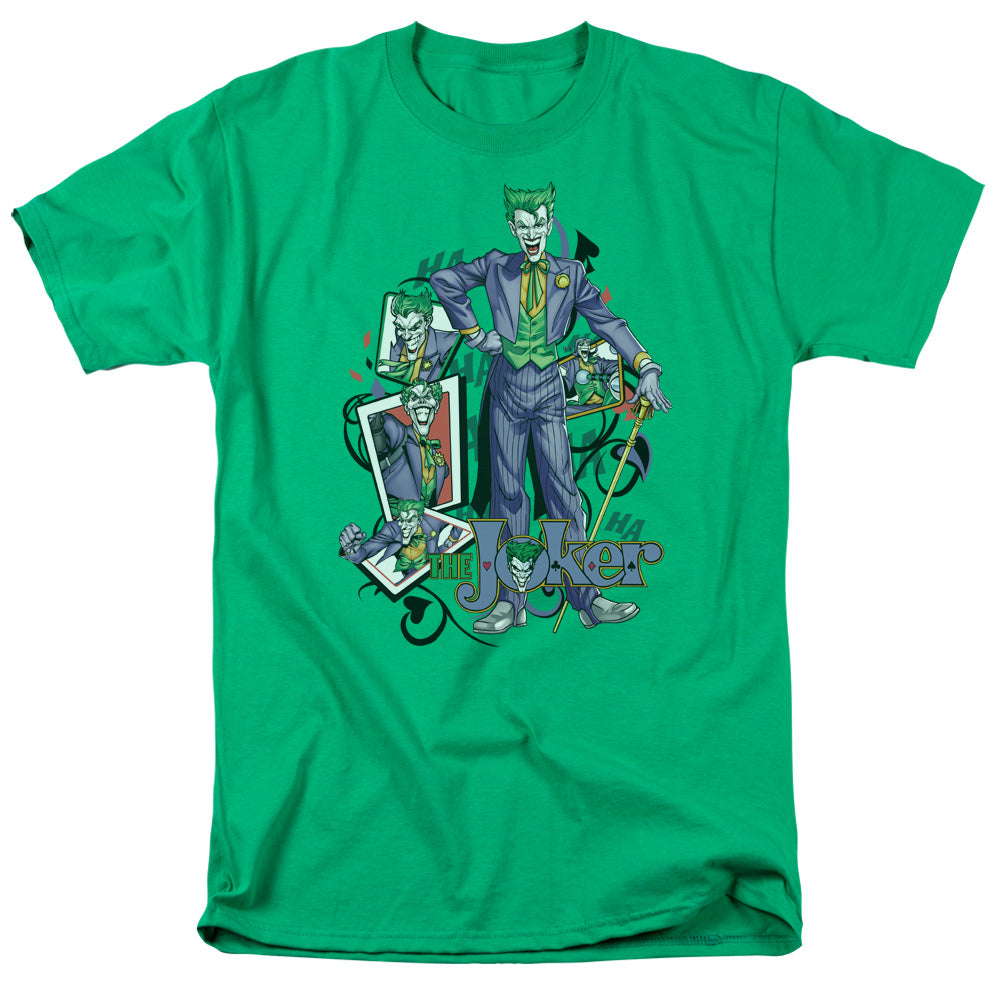 BATMAN WILD CARDS - S/S ADULT 18/1 - KELLY GREEN T-Shirt