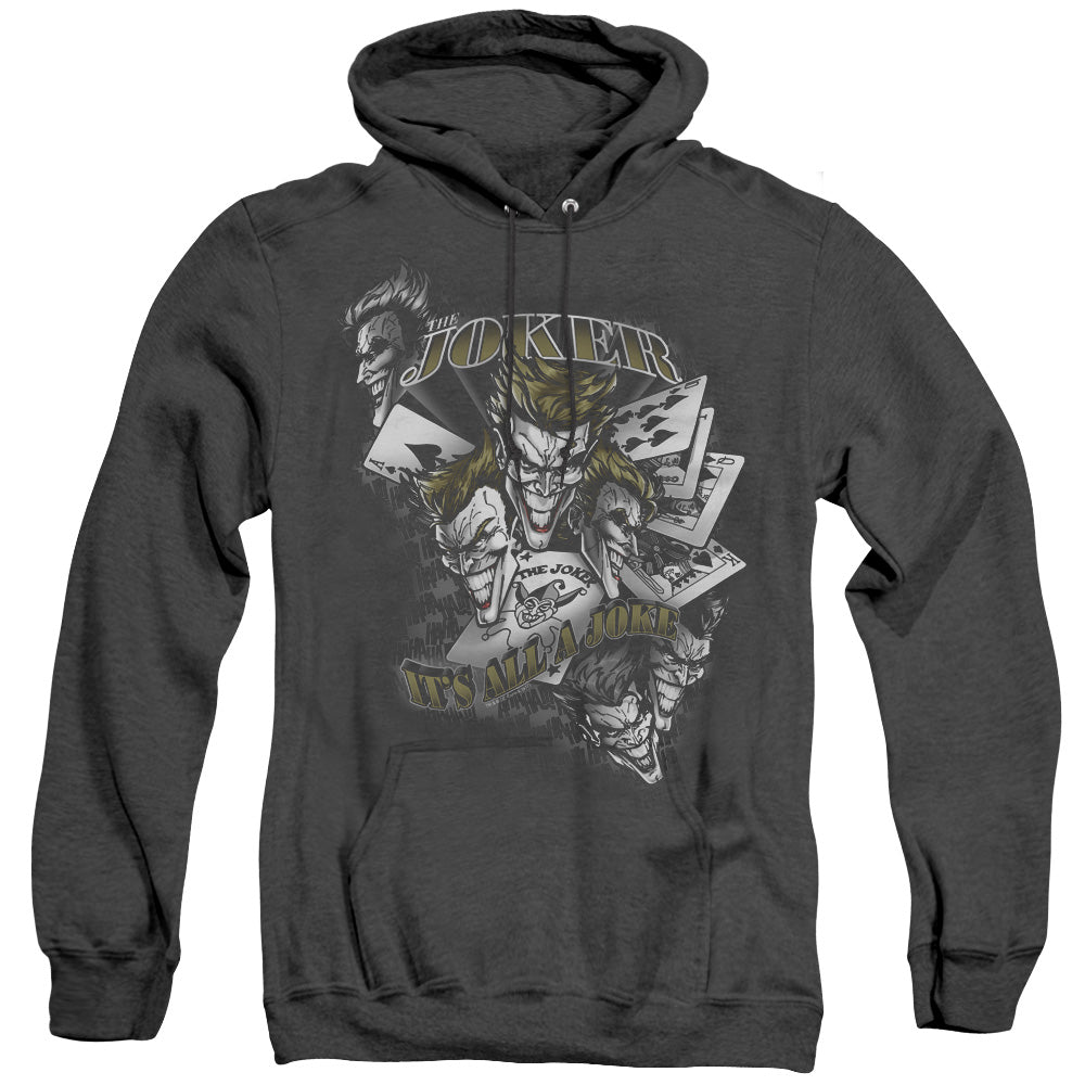 Batman - Its All A Joke - Adult Heather Hoodie - Black