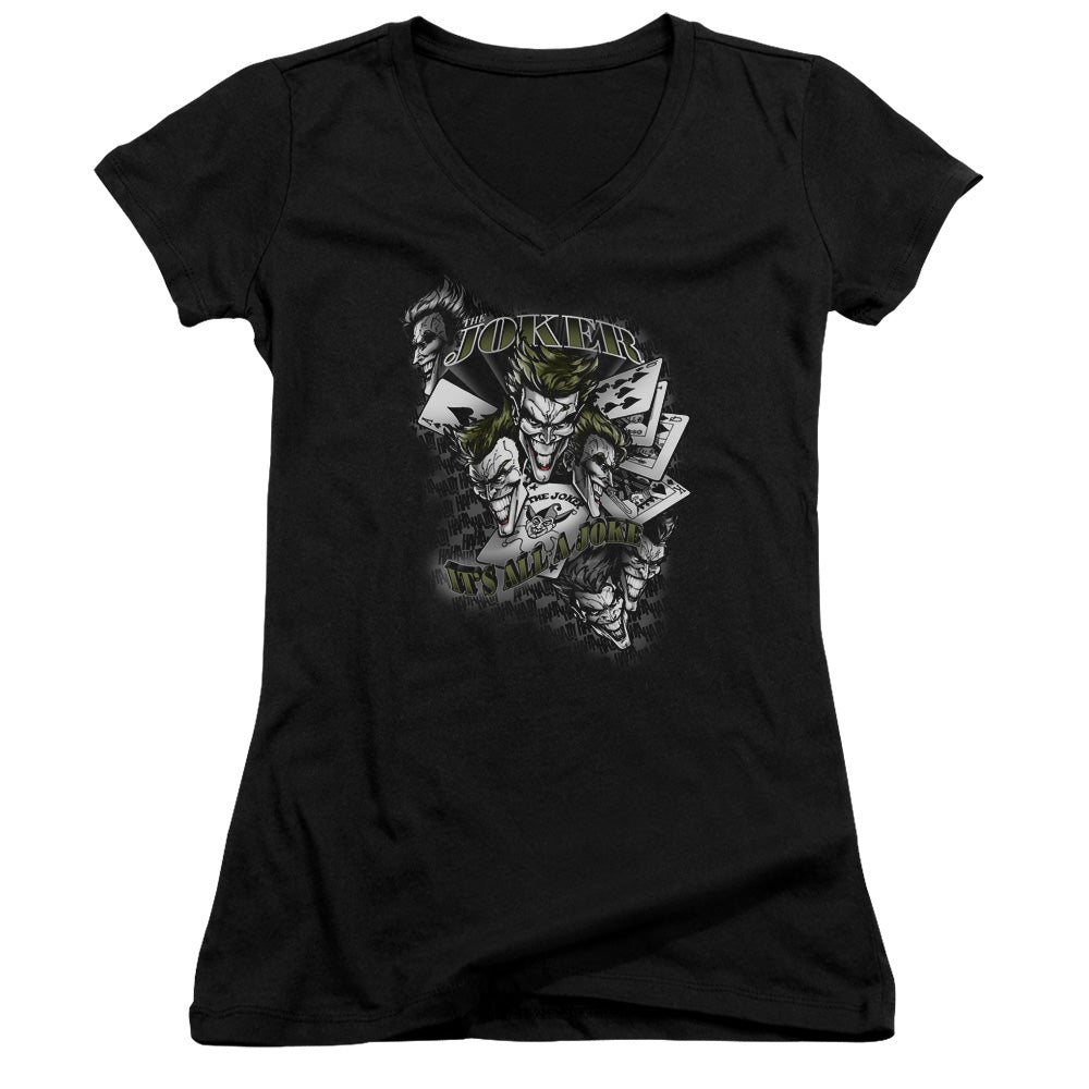 Batman - Its All A Joke - Junior V-neck - Black