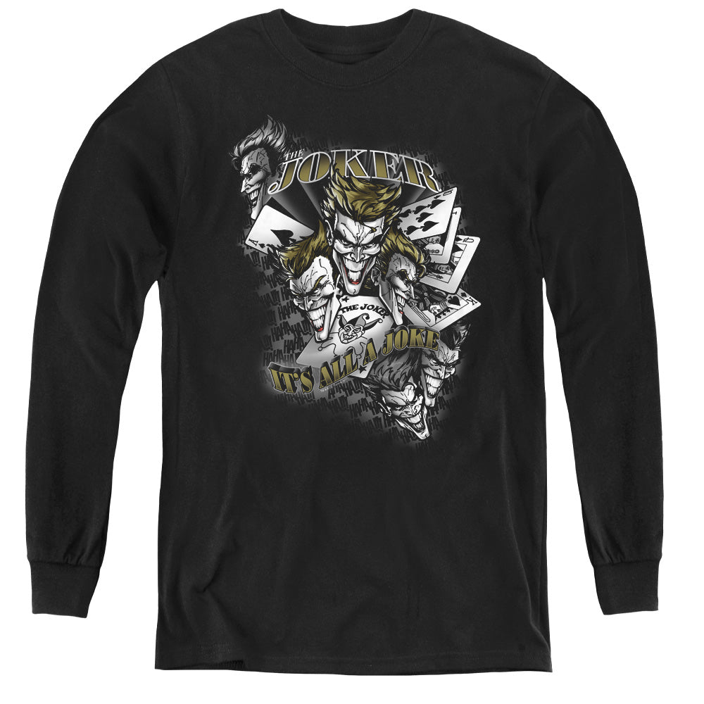 Batman - Its All A Joke - Youth Long Sleeve Tee - Black