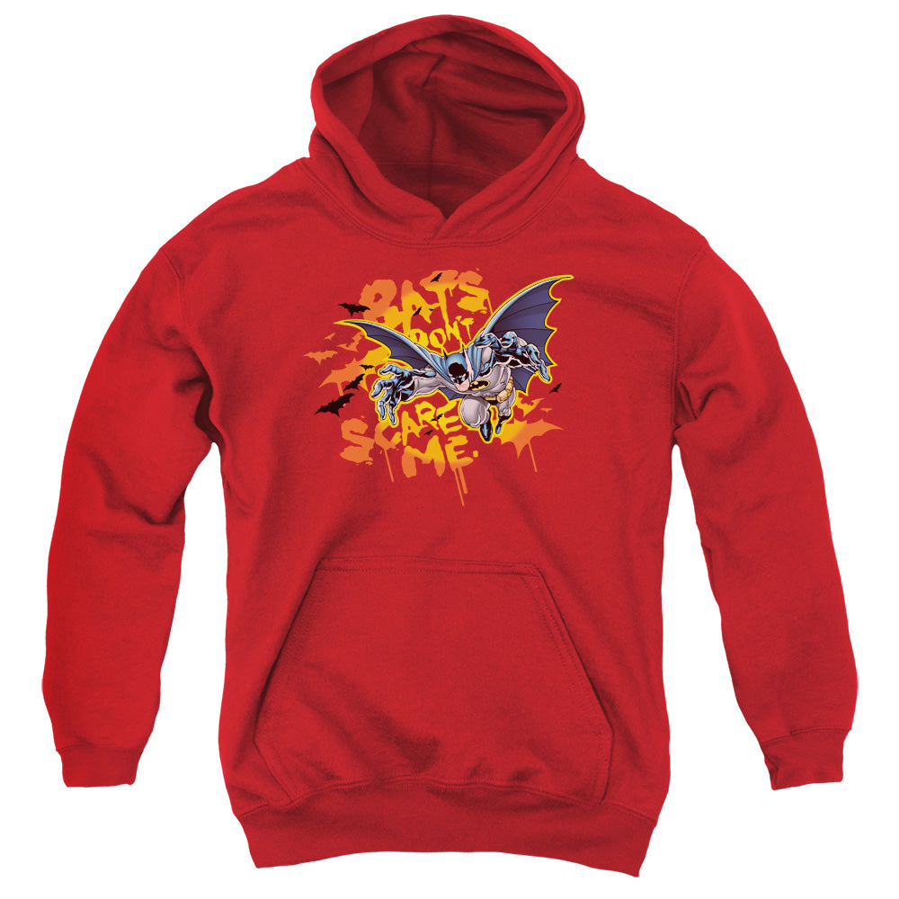 Batman - Bats Dont Scare Me - Youth Pull-over Hoodie - Red