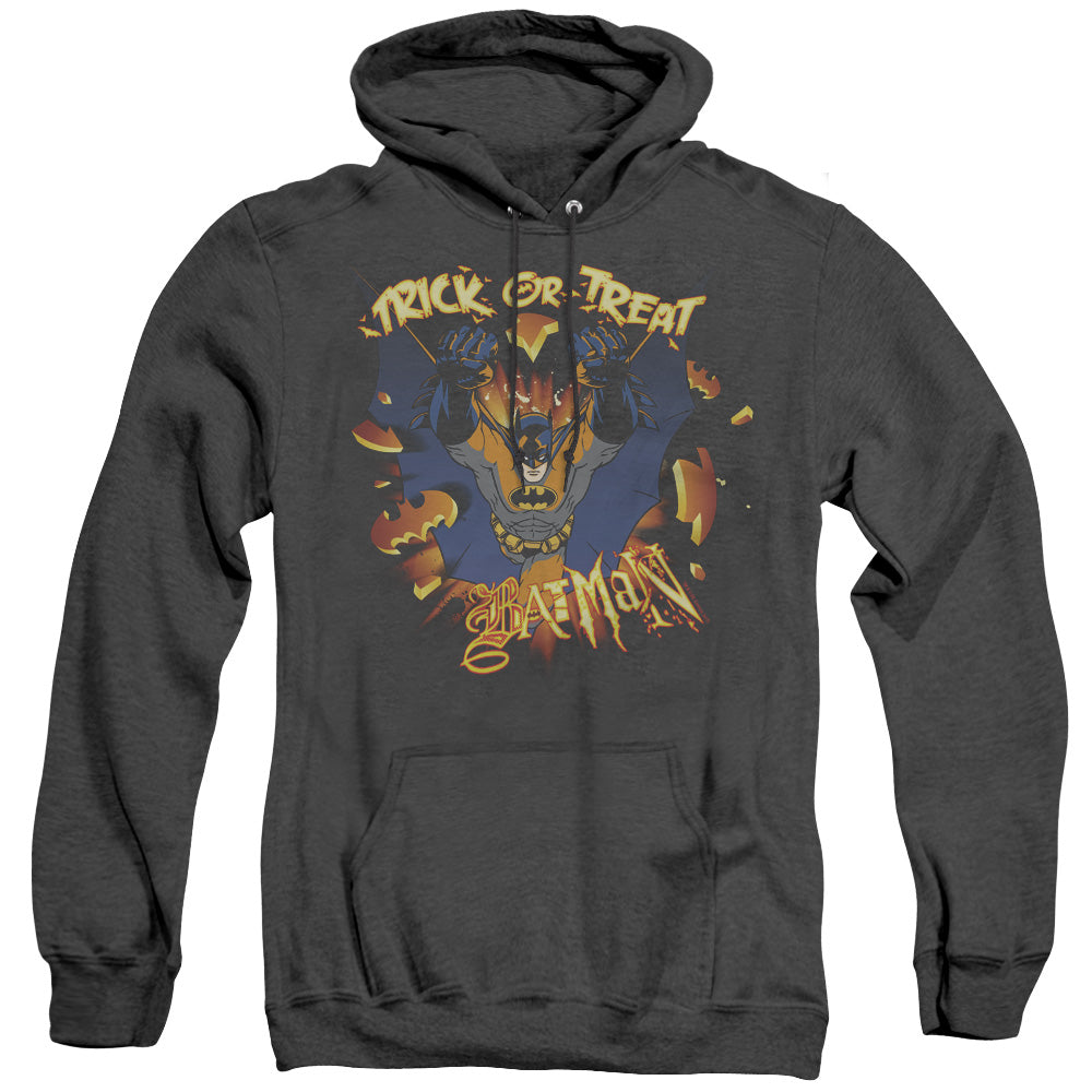 Batman - Pumpkin Burst - Adult Heather Hoodie - Black