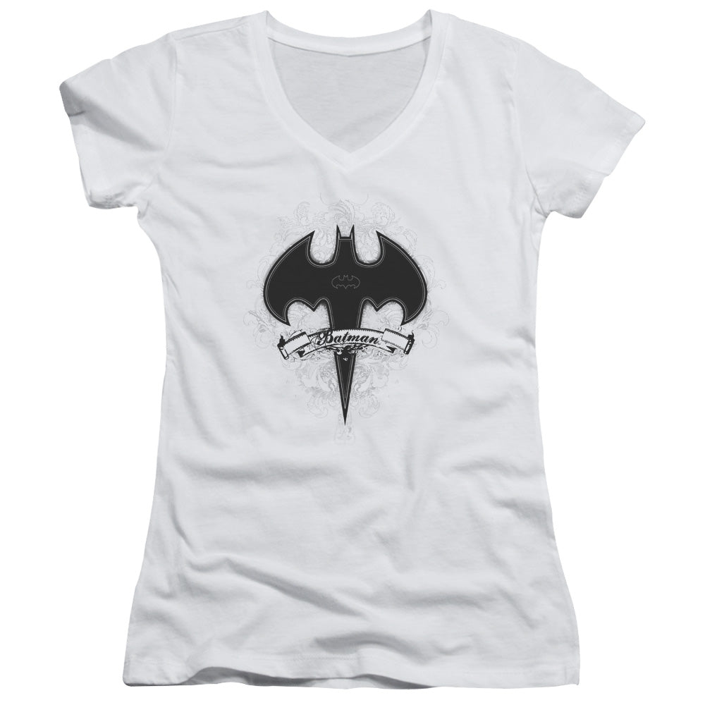 Batman - Gothic Gotham - Junior V-neck - White
