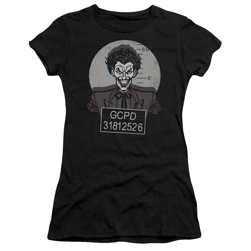 Batman - Busted! - Short Sleeve Junior Sheer - Black T-shirt