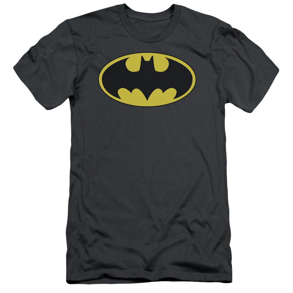 Batman - Classic Bat Logo - Short Sleeve Adult 30/1 - Charcoal T-shirt