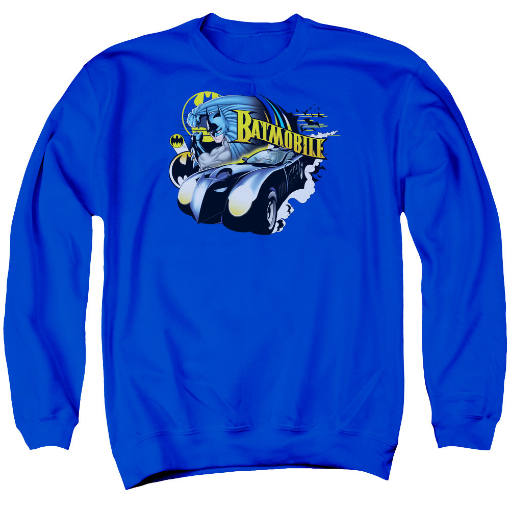 Batman - Batmobile - Adult Crewneck Sweatshirt - Royal Blue
