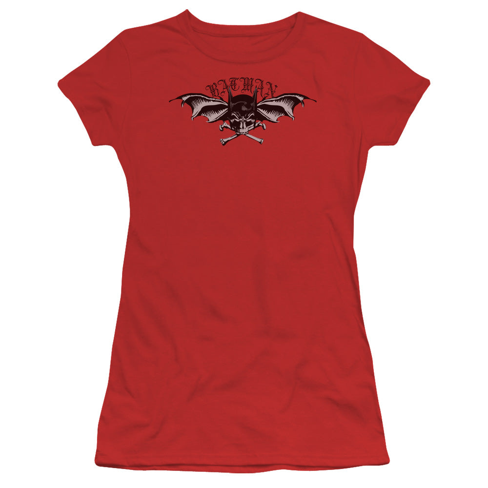 Batman - Wings Of Wrath - Short Sleeve Junior Sheer - Red T-shirt