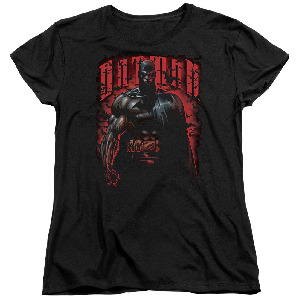 Batman - Red Knight - Short Sleeve Womens Tee - Black T-shirt