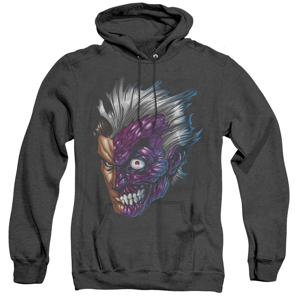 Batman - Just Face - Adult Heather Hoodie - Black