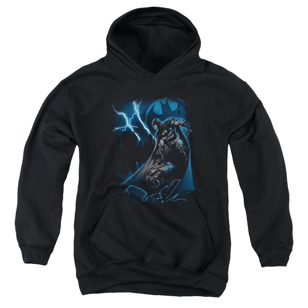 Batman - Lightning Strikes - Youth Pull-over Hoodie - Black