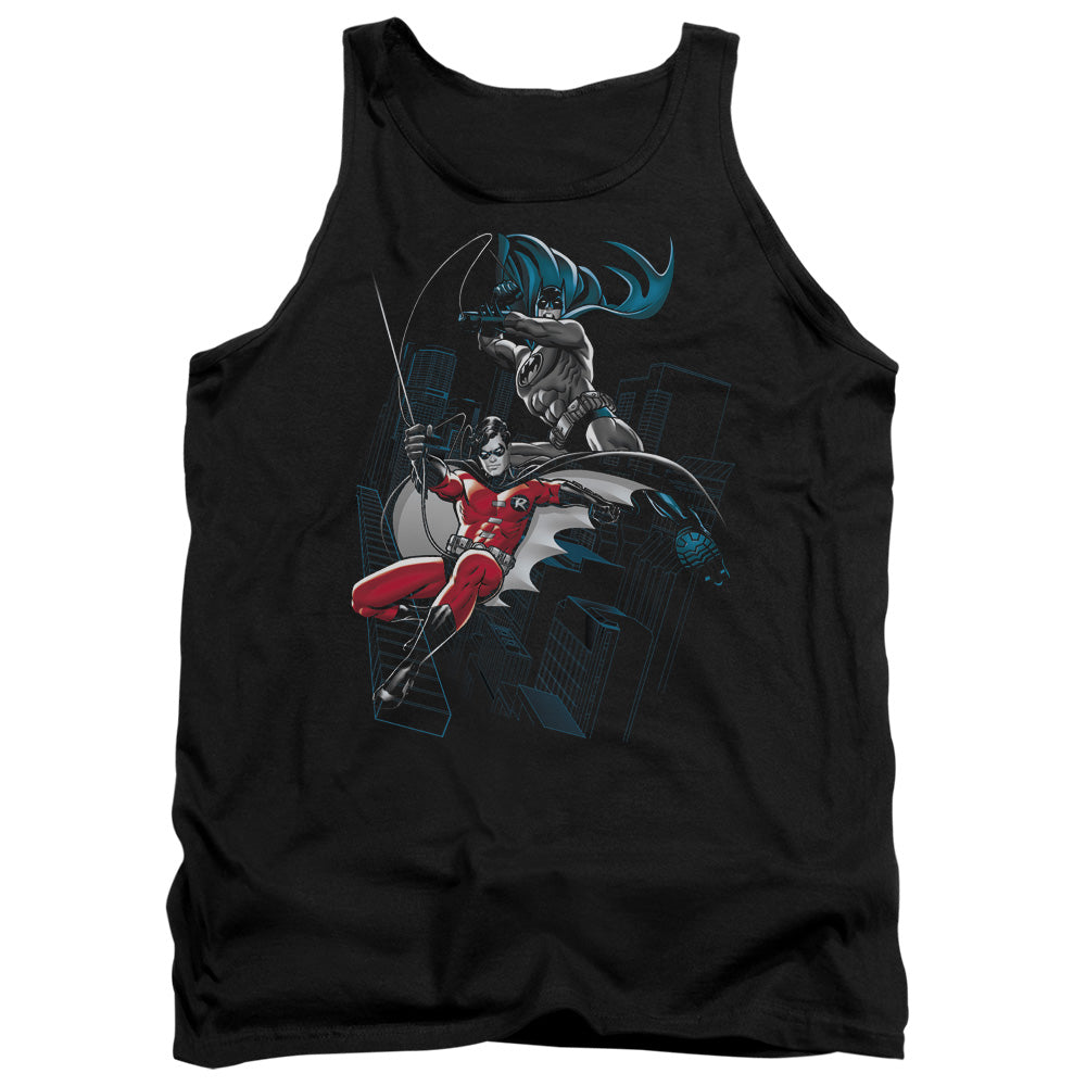 Batman - Black And White - Adult Tank - Black