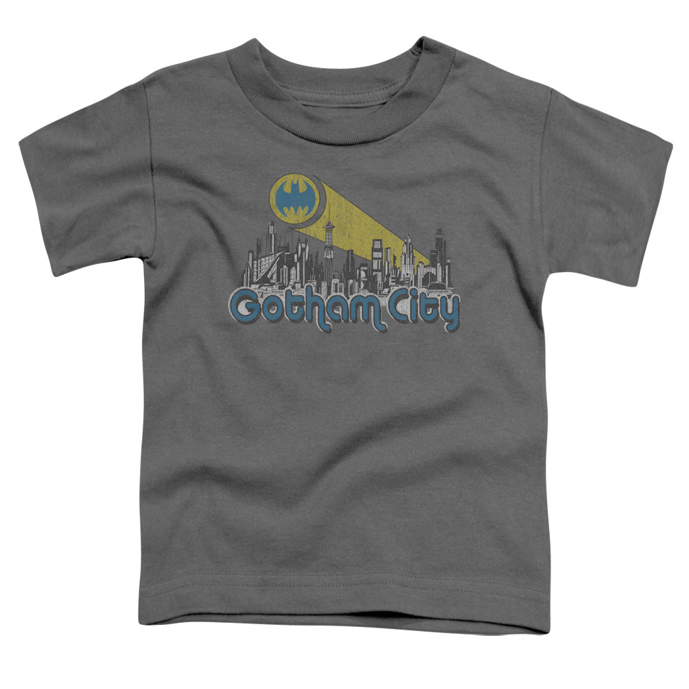 Batman - Gotham City Distressed - Short Sleeve Toddler Tee - Charcoal T-shirt
