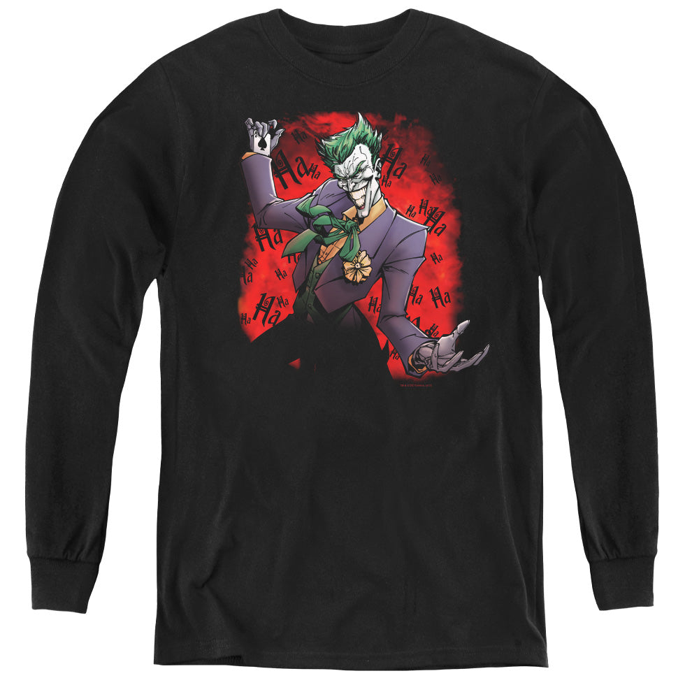 Batman - Jokers Ave - Youth Long Sleeve Tee - Black