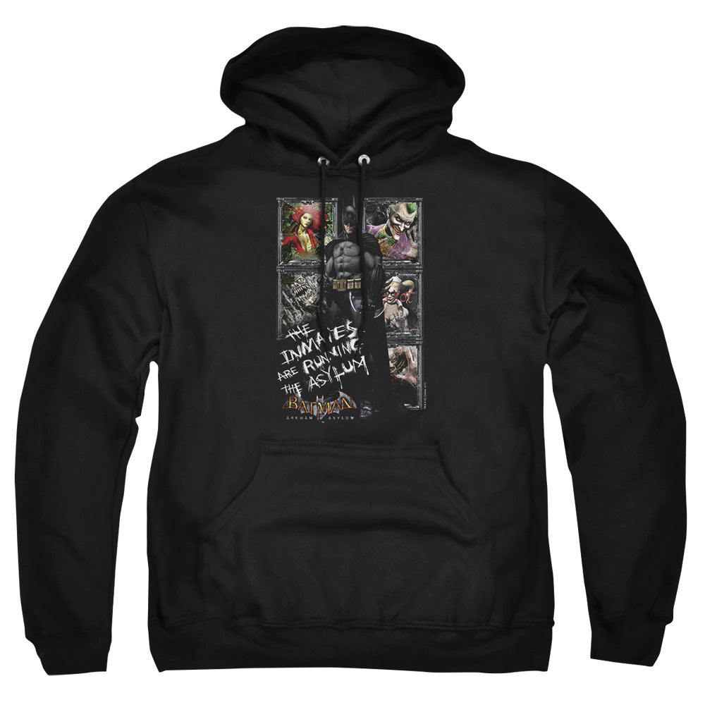 Batman Aa - Running The Asylum - Adult Pull-over Hoodie - Black