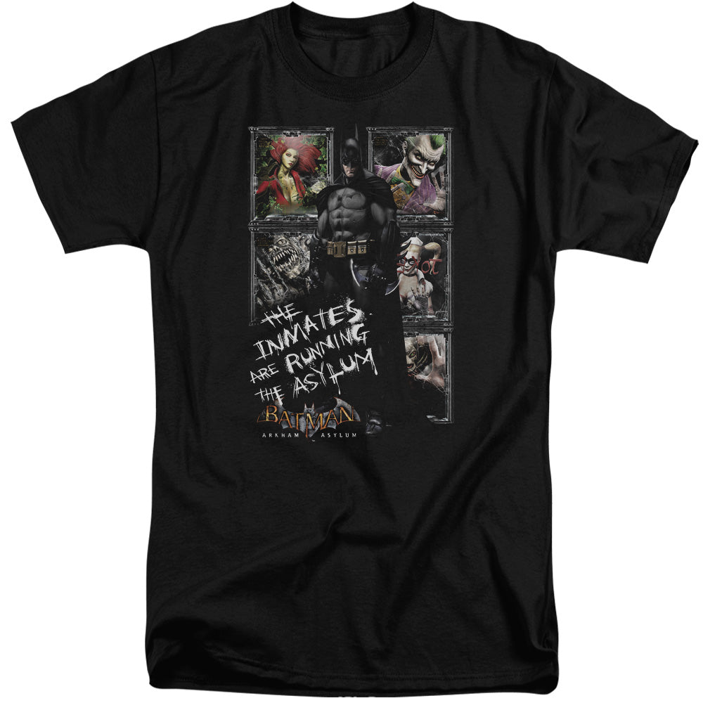 Batman Aa - Running The Asylum - Short Sleeve Adult Tall - Black T-shirt