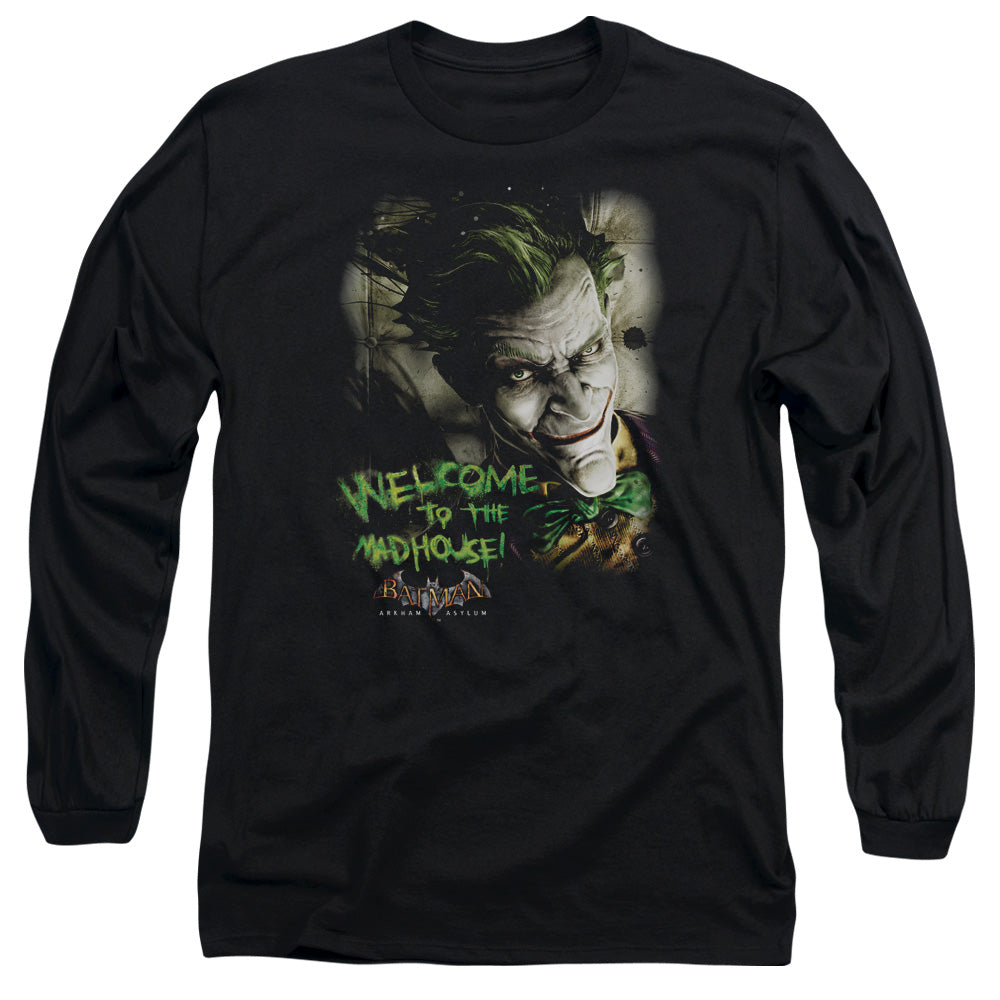 Batman Aa - Welcome To The Madhouse - Long Sleeve Adult 18/1 - Black T-shirt