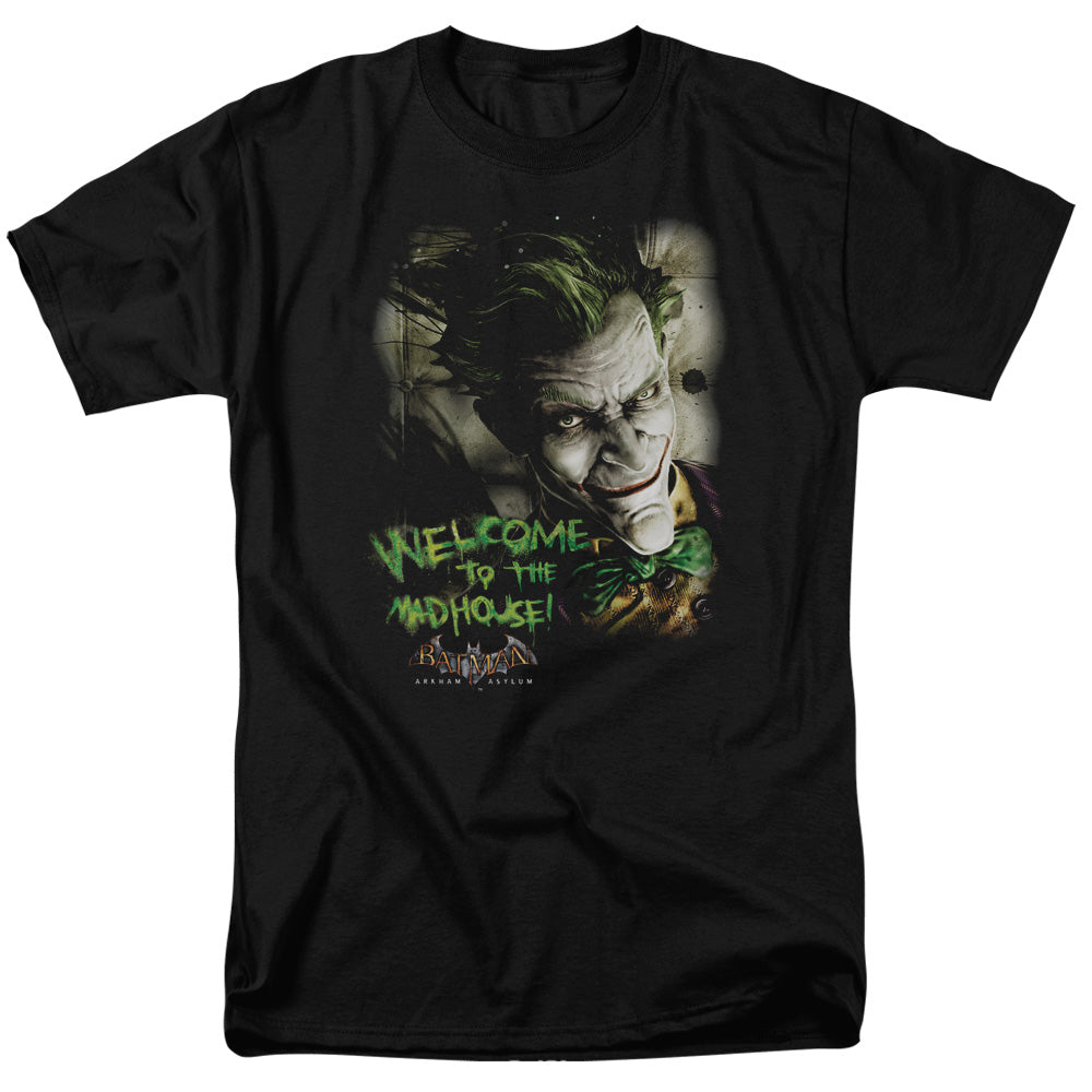 Batman Aa - Welcome To The Madhouse - Short Sleeve Adult 18/1 - Black T-shirt