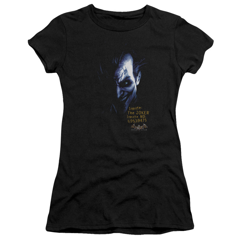 Batman Aa - Arkham Joker - Short Sleeve Junior Sheer - Black T-shirt
