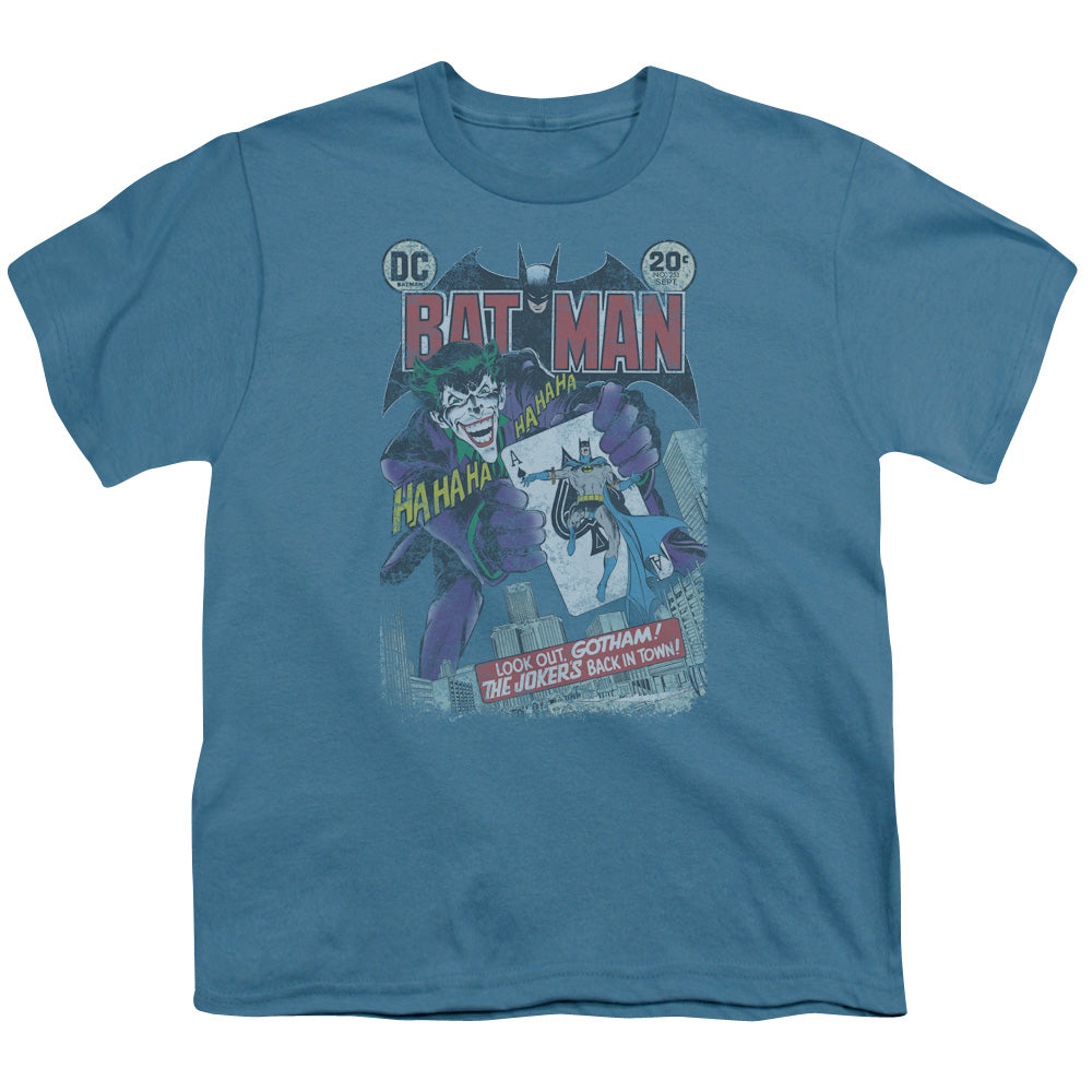 Batman - #251 Distressed - Short Sleeve Youth 18/1 - Slate T-shirt