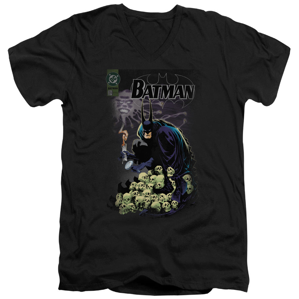Batman - Cover #516 - Short Sleeve Adult V-neck - Black T-shirt