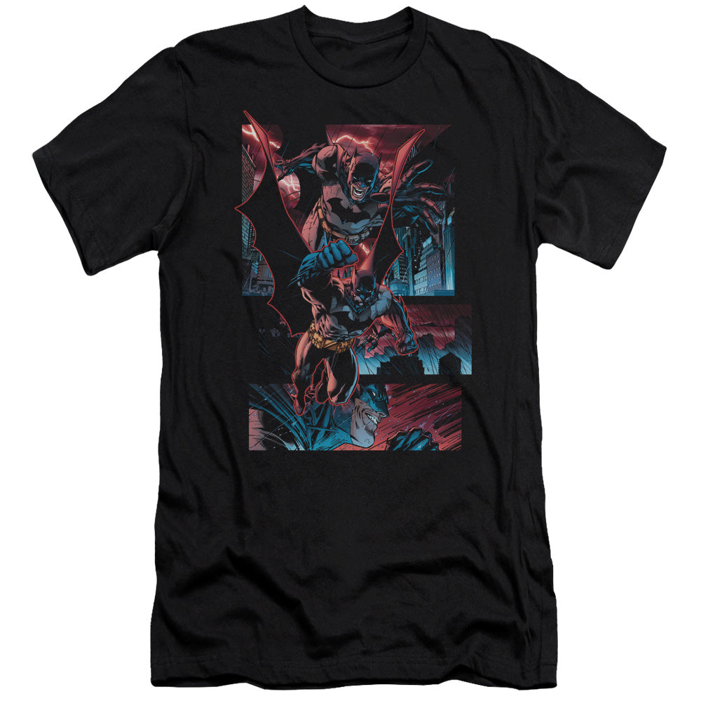 BATMAN DARK KNIGHT PANELS - S/S ADULT 30/1 - BLACK T-Shirt
