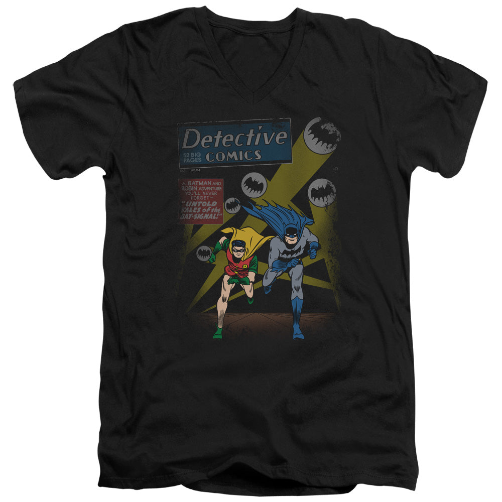 Batman - Dynamic Duo - Short Sleeve Adult V-neck - Black T-shirt