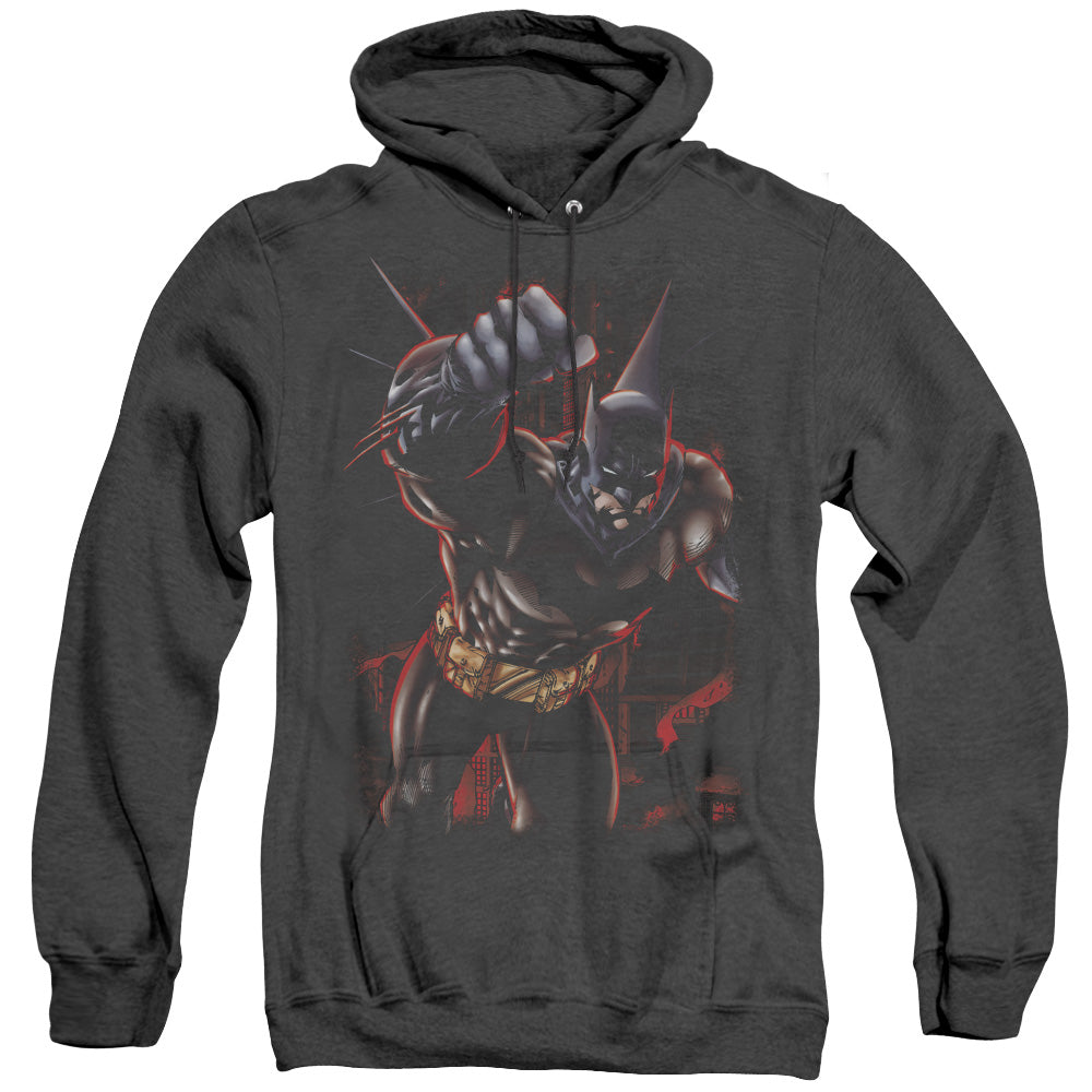 Batman - Crimson Knight - Adult Heather Hoodie - Black
