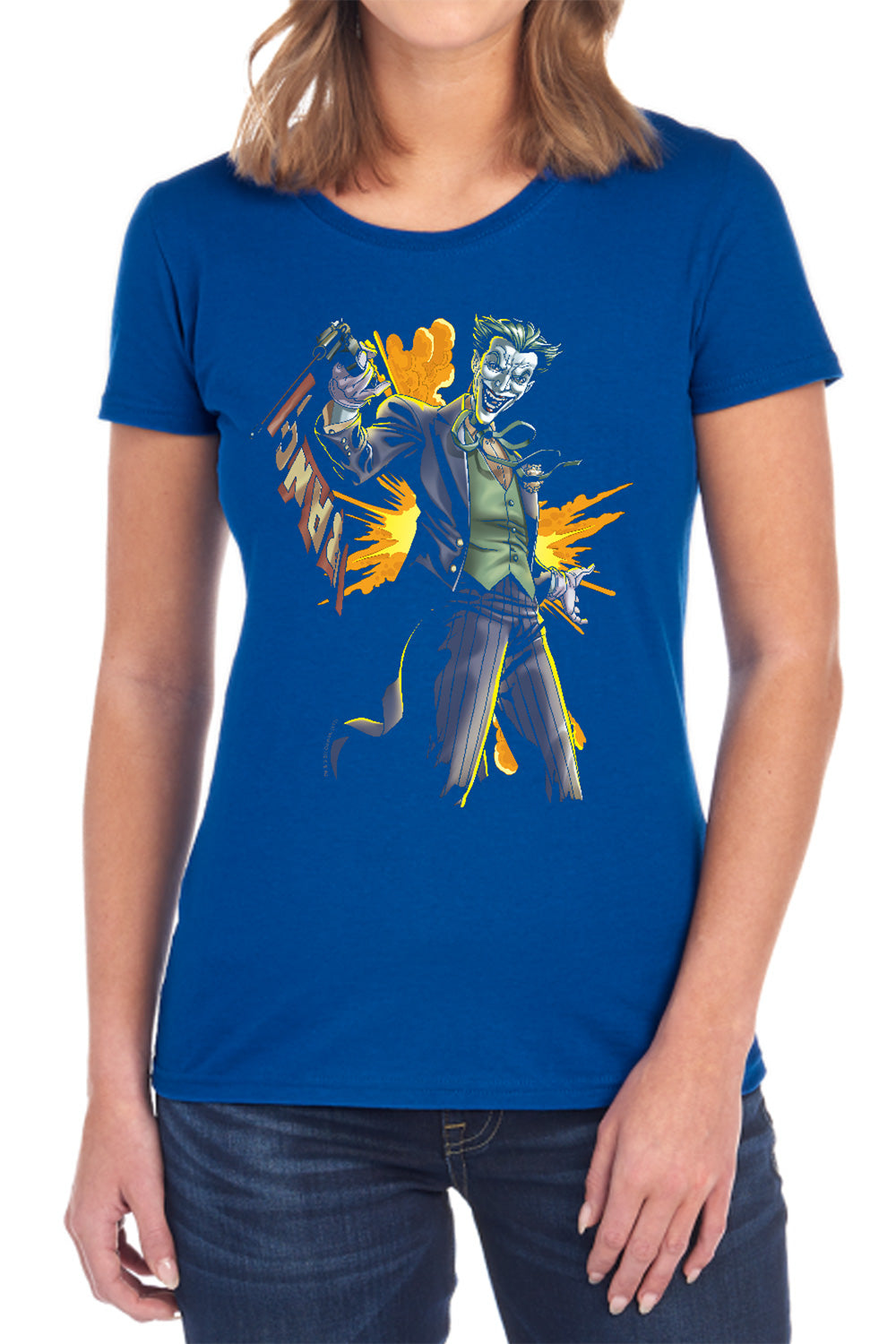 Batman - Joker Bang - Short Sleeve Womens Tee - Black T-shirt