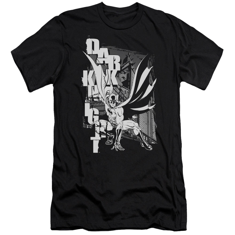 Batman - Vertical Letters-premuim Canvas Adult Slim Fit 30/1 - Black